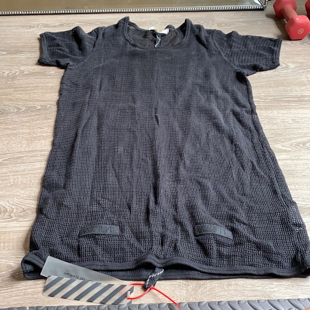 Off White Mesh Dress